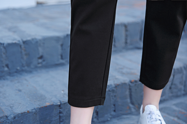 JEANE-SUNP 夏季薄款条子拼接修身显瘦优雅韩版时尚裤子