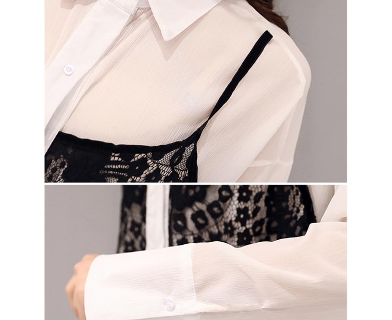 JEANE-SUNP 秋季新款单排多扣长袖直筒时尚百搭韩版时尚纯色衬衫