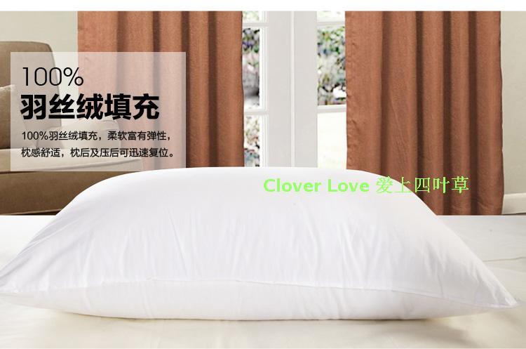 Clover Love 欧美经典羽丝绒舒颈枕芯 枕头 靠枕（买1送1促销装）