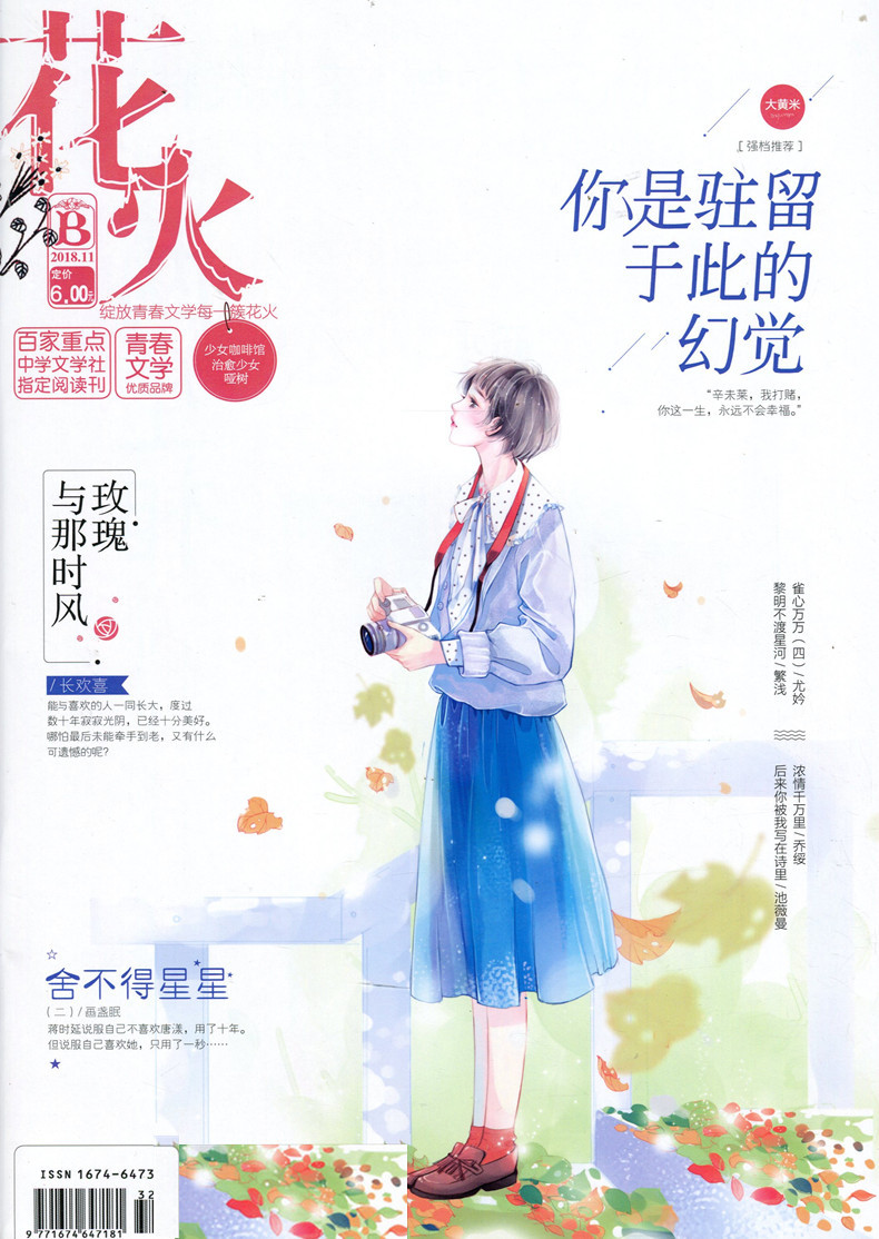 【长沙邮政书刊零售旗舰店】预售《花火》1年12期  三个月起订