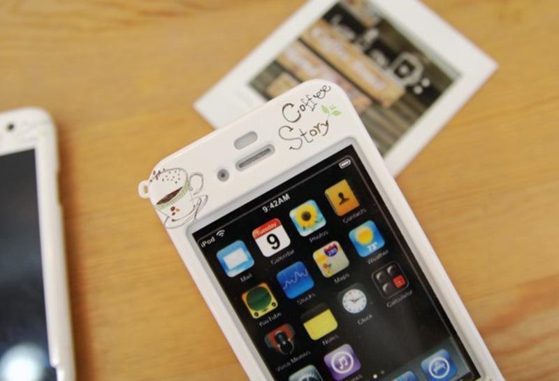happymori 苹果iphone 4 4s 双面前后保护壳 手机套手机壳
