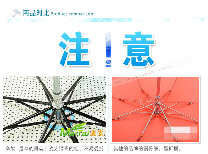 红兔子韩国创意百褶花边三折伞 普通拱形伞 防晒晴雨折叠伞藏青色