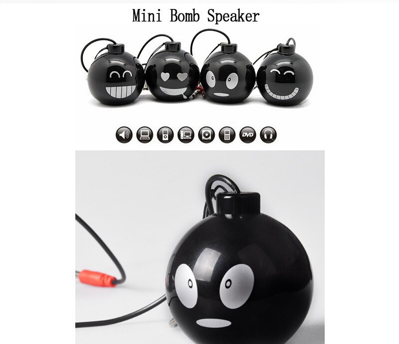 Mini Wired Bomb Speaker MP3/MP4/MP5 迷你小音箱