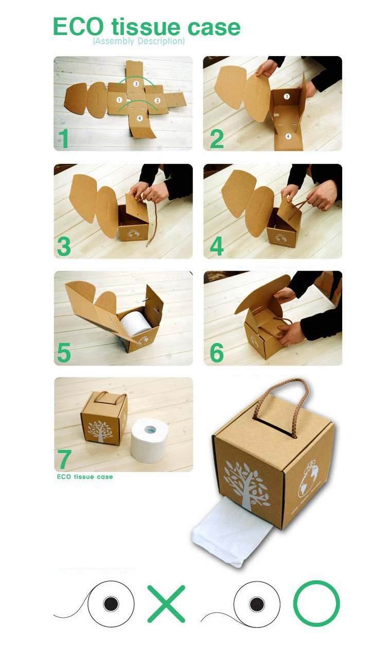 畸良正品 手工DIY环保纸巾盒 抽纸盒（颜色随机）5只装