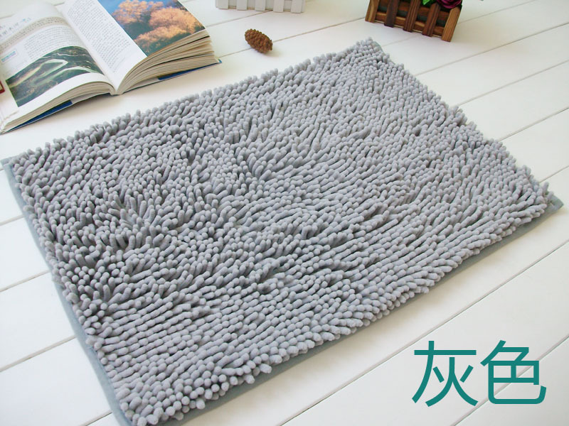 普润 长毛雪尼尔地垫 浴室吸水防滑垫40*60cm 湖蓝色