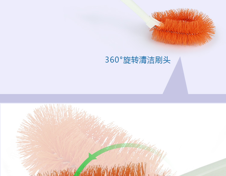 双面强力去污马桶刷卫生间马桶清洁清里侧死角清洁刷 绿色