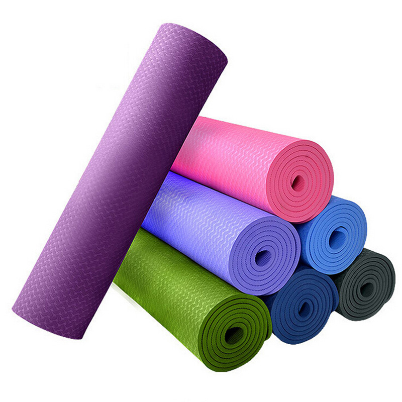 3mm便携式可折叠瑜伽垫瑜珈毯运动健身初学者瑜伽垫子（紫色）