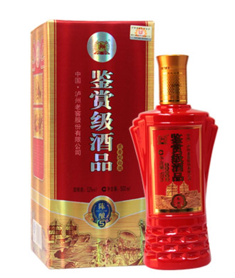 泸州系列鉴赏级陈酿5白酒 52度整箱装500ml*6瓶装