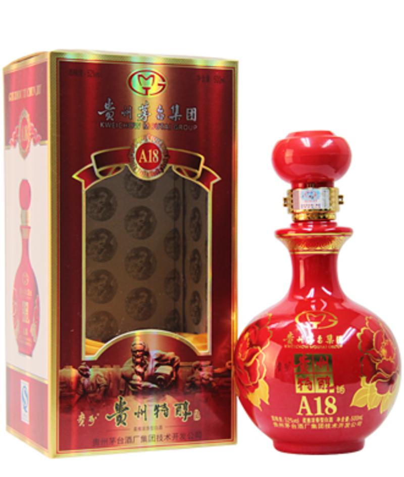 茅台技开集团 贵州特醇A18 52度 浓香型白酒 整箱装500ml*6瓶