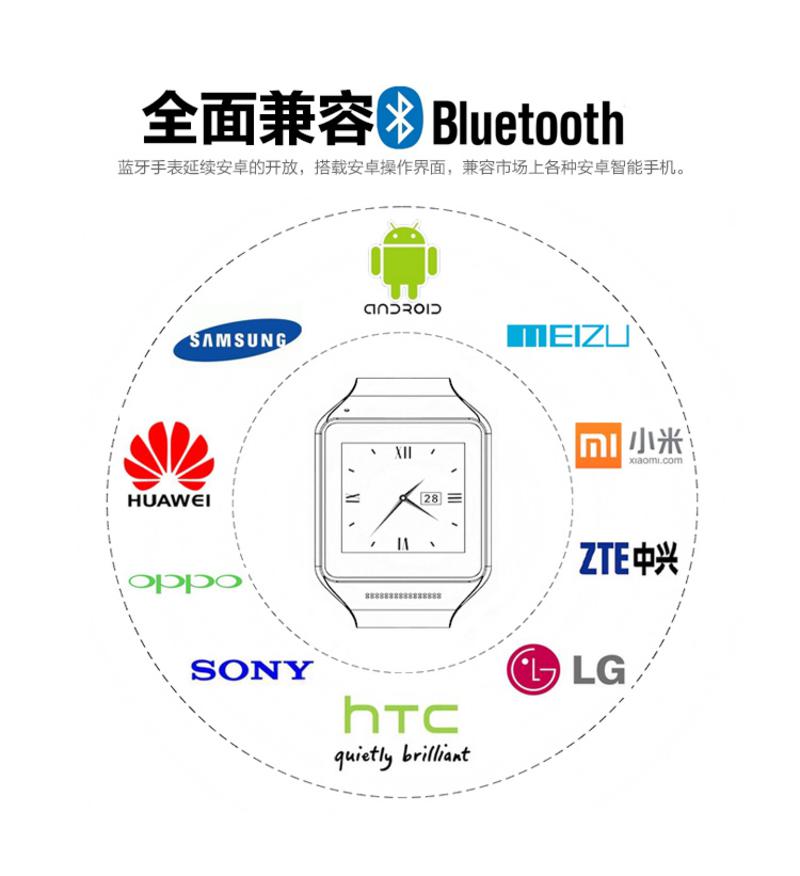 纽曼智能手表W3S 蓝牙智能运动音乐手环 手机短信 可触摸式计步器