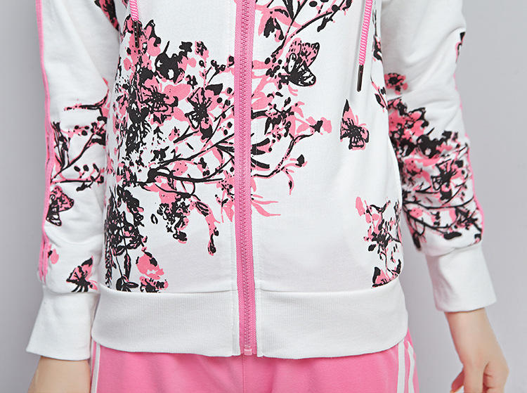 Z春季女装两件套 韩版休闲运动套装女 印花长袖时尚卫衣女装2856#