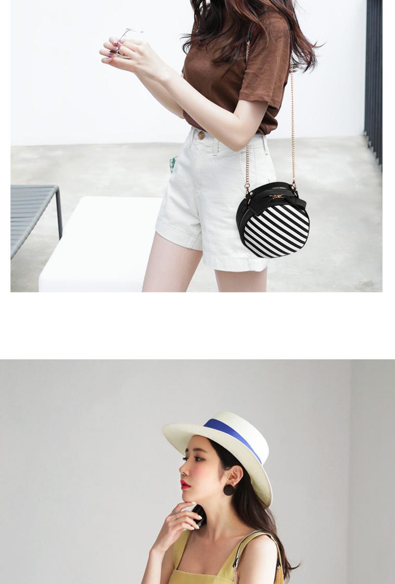 2017韩版新款女包单肩斜跨包手提包条纹迷你零钱化妆包