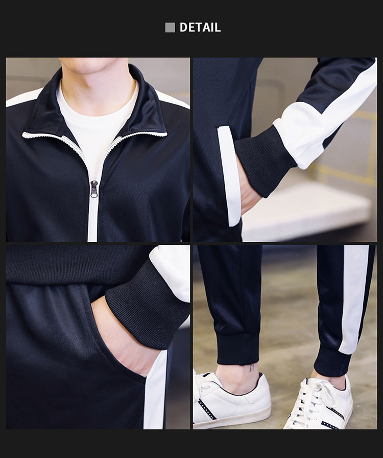 G2018年春装新款男士运动服校园风休闲校服套装初中高中学生卫衣