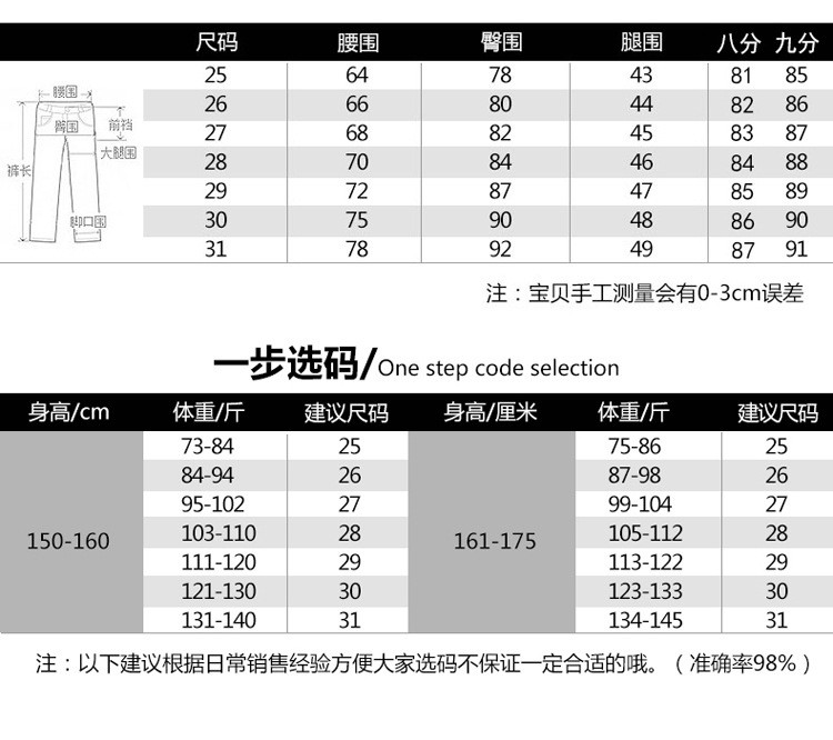 D2018春夏新款牛仔裤女式 八分裤九分裤修身弹力显瘦小脚裤女裤106