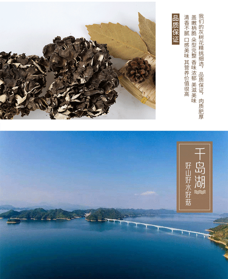 【千岛农品】千岛湖灰树花100g