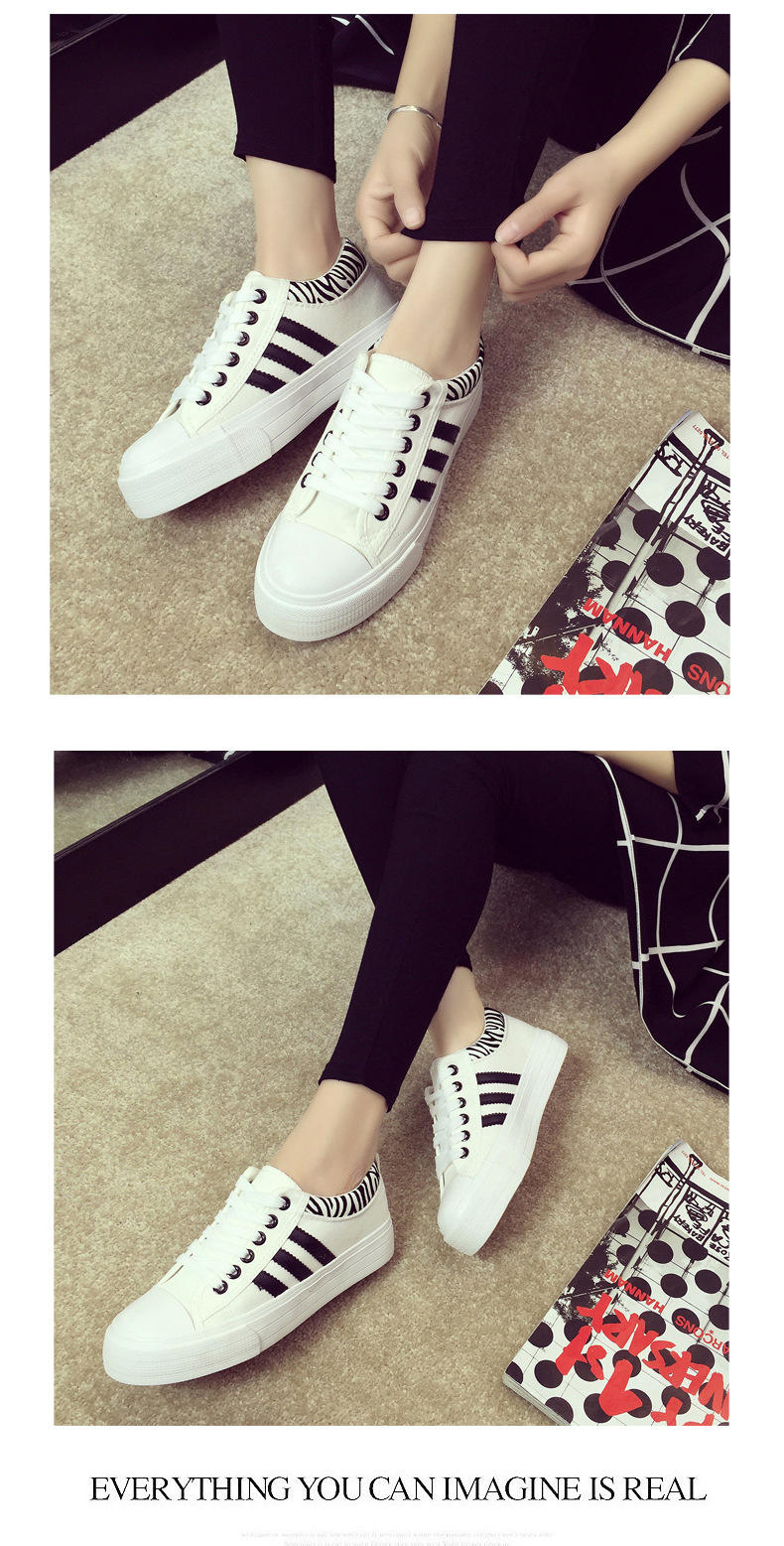 2016春新款低帮韩式小白鞋帆布鞋韩版休闲学生鞋板鞋潮白色女鞋子