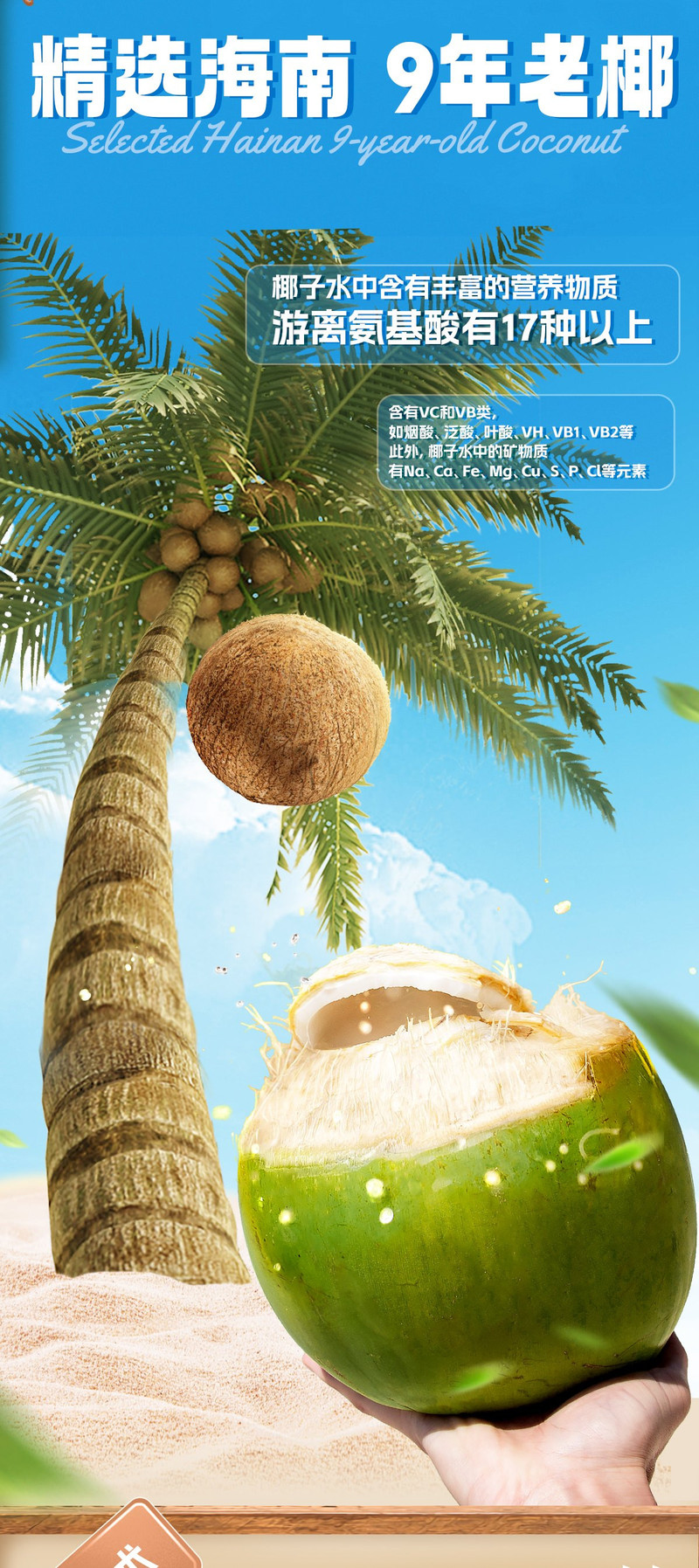  【海口邮政】南国椰子水250ml*6 南国