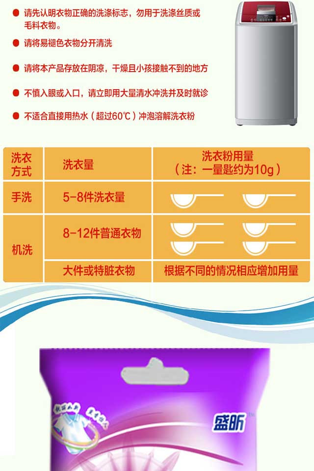 【邮乐濮阳馆】TQ 洗衣粉4斤盛昕薰衣草香洗衣粉包邮批发价（雪鸟）