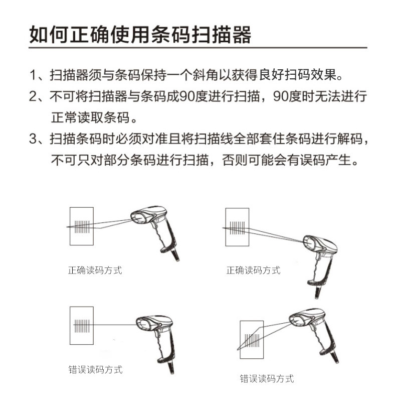 得力（deli）条码扫描枪 扫码枪 扫描器 超市/商场商品扫描 14881黑色（无线激光）