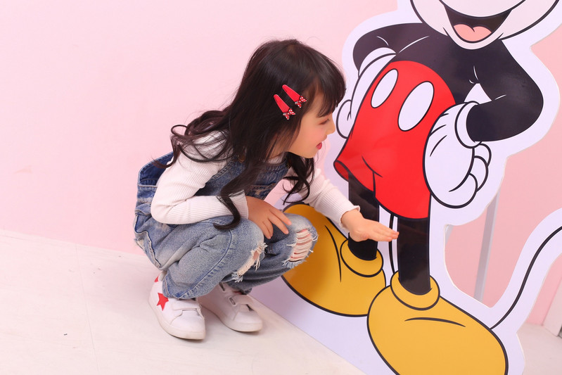 迪士尼/DISNEY 正版米妮时尚可爱儿童女孩发夹发圈皮筋鸭夹头饰套装