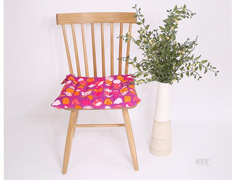 微笑艺术家纺 苹果时尚全棉帆布坐垫 办公椅子餐桌椅垫子沙发防滑