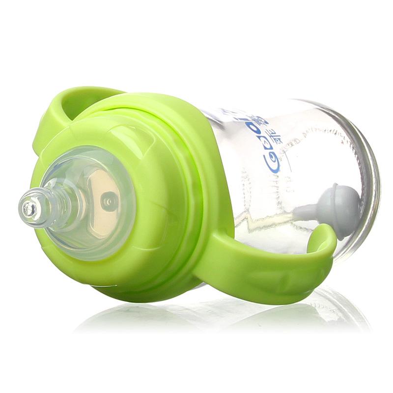 乖喜标准口径pp奶瓶210ML与宽口防爆抗菌自动钢化玻璃奶瓶240ML两种混合组合颜色随机发