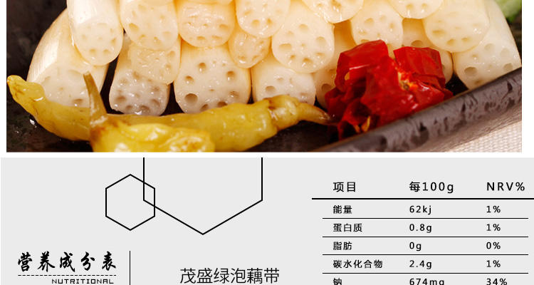 [整箱20袋批发]茂盛绿泡藕带拌菜凉菜农家小熟食酸辣泡椒藕尖下饭菜400g开袋即食