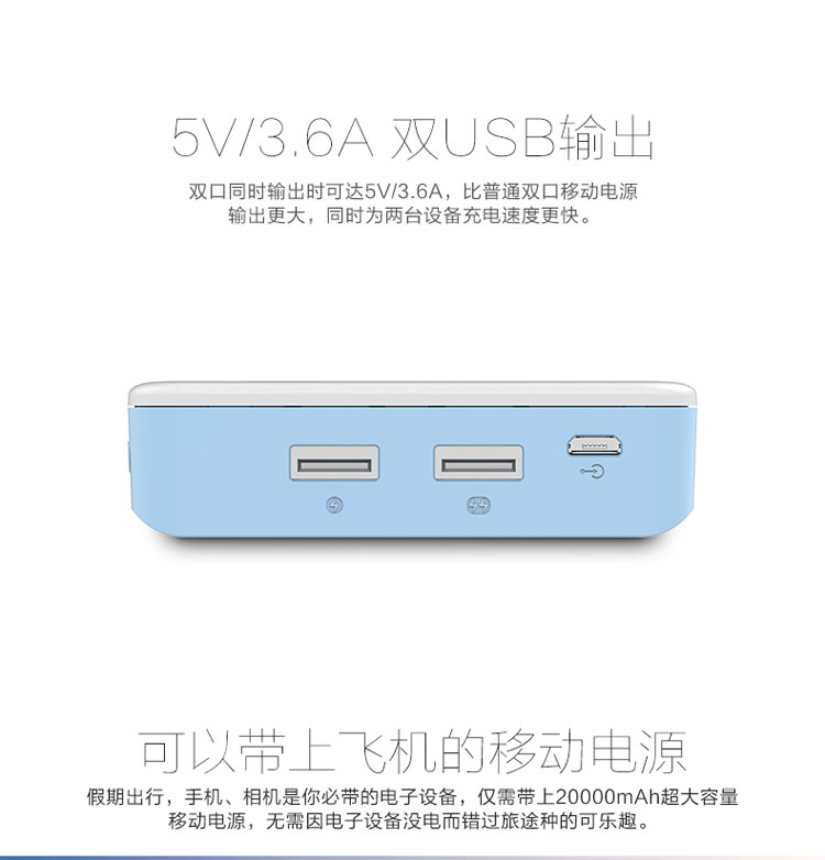 罗马仕（ROMOSS）polymos20XC 20000毫安大容量 聚合物移动电源