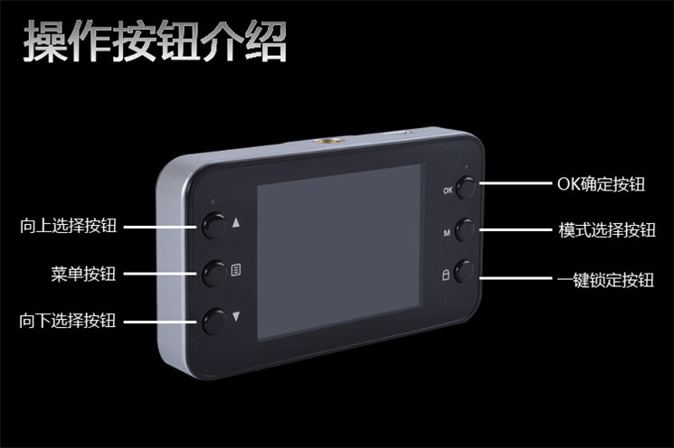行车记录仪1080P循环录影防碰瓷广角迷你车载记录仪