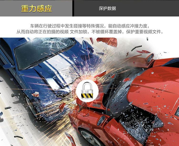 Racing双镜头高清后视镜行车记录仪 导航电子狗三合一