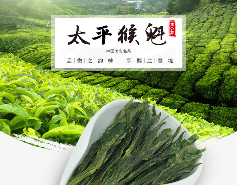 龙合春茶特级太平猴魁礼品茶60g绿茶礼盒装茶叶