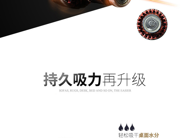 Racing 车载吸尘器 二合一带灯 干湿两用带软管 大功率120W