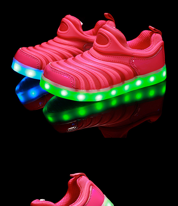 新款七彩LED鞋男女夜光板鞋学生USB充电鞋休闲情侣跑马灯发光鞋子