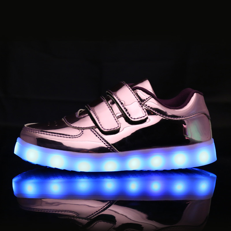 男童鞋夏季儿童亮灯鞋LED充电发光童鞋七彩夜光女童闪灯运动鞋子