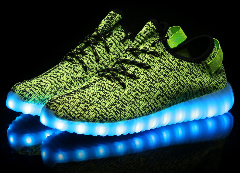 LED充电发光鞋七彩夜光闪鞋儿童灯鞋椰子灯鞋