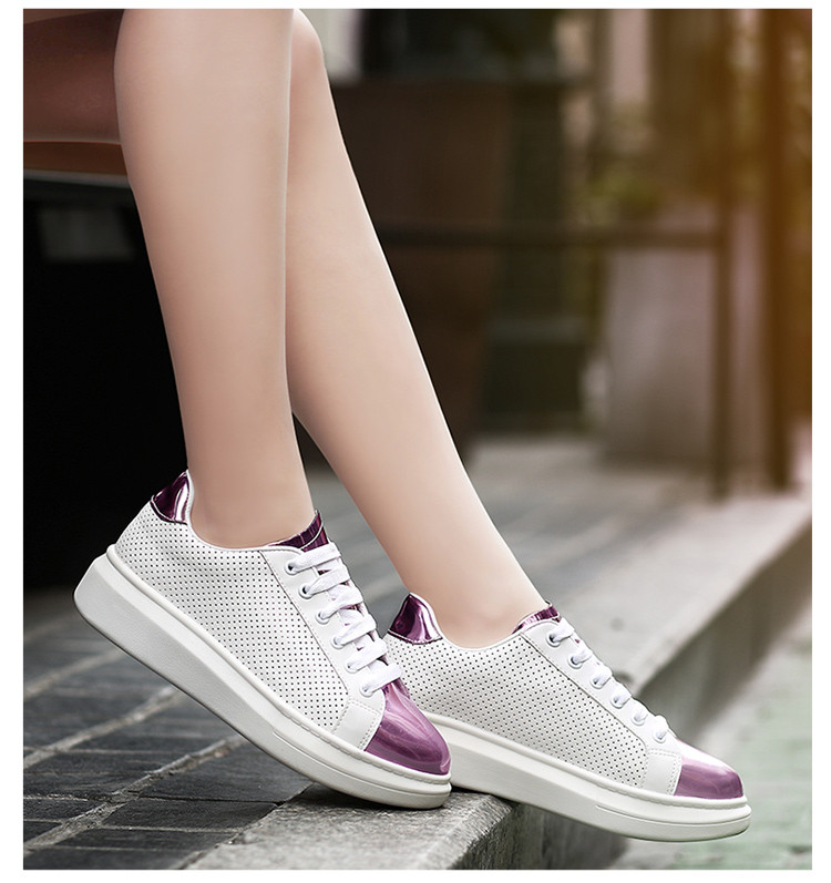 夏季韩版镂空透气小白鞋休闲板鞋女潮学生运动鞋厚底松糕女单鞋