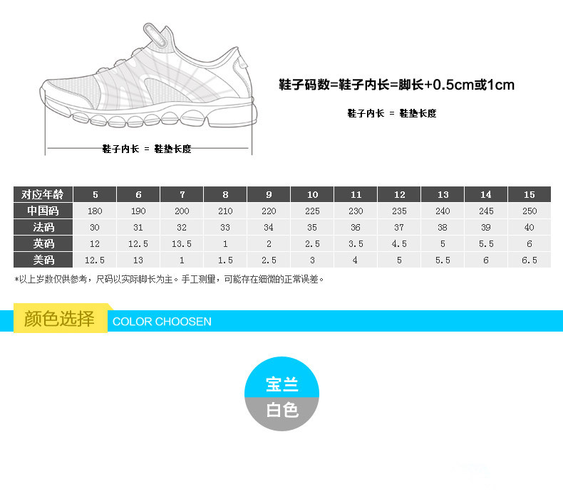 儿童软底透气休闲鞋糖果色网面儿童运动鞋潮