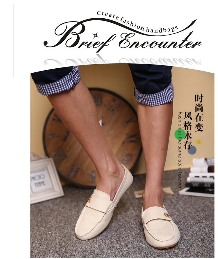夏季韩版休闲鞋日常潮流行男鞋低帮驾车鞋懒人学生鞋帆布豆豆鞋