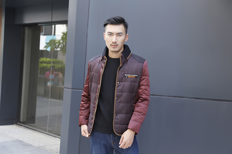 新款男士羽绒服男短款加厚修身男款中年韩版保暖冬季外套