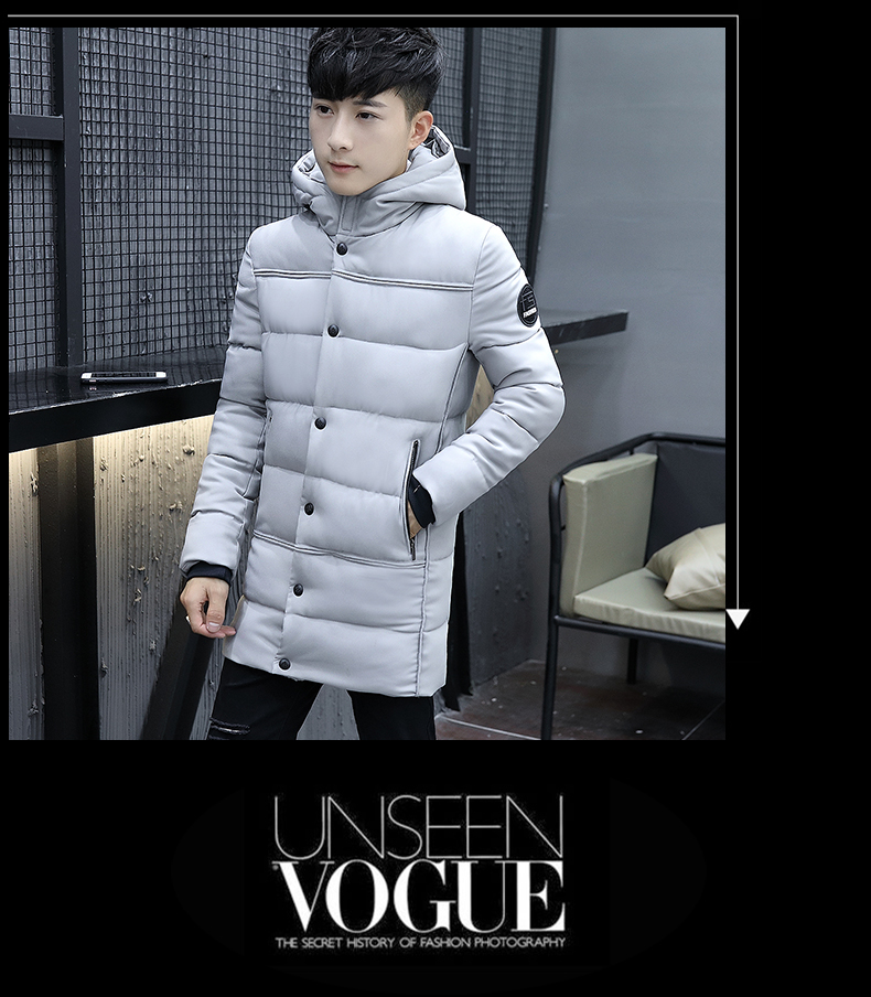 棉衣百搭气质修身显瘦韩版长袖中长款纽扣连帽街头2017年冬季