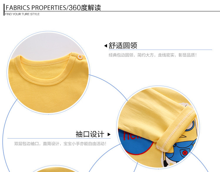 童装宝宝纯棉T恤女0-4岁男童上衣婴幼儿长袖T恤打底单件春秋休闲