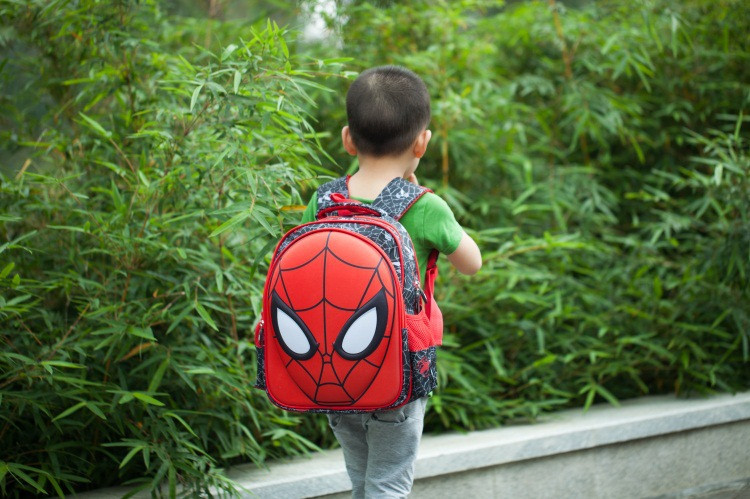 芝麻宝贝 卡通书包小学生儿童卡通3D蜘蛛侠幼儿园1-3-6年级拉杆双肩包大中小号