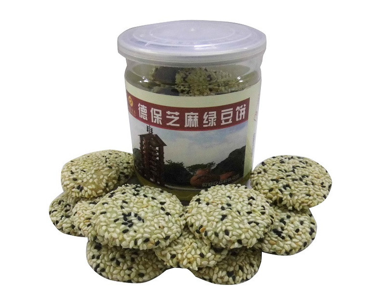 （德保扶贫馆）德保特产  德保绿豆芝麻饼  罐装酥脆可口100g /罐