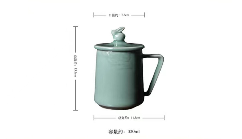 龙泉山 【浙江龙泉】玉兔青瓷杯子