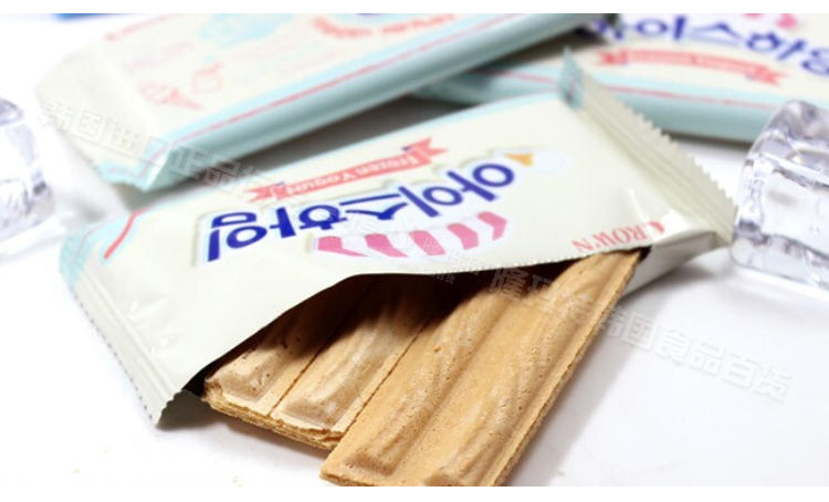 韩国进口正品 可来运酸奶味夹心饼干 休闲零食品 142g盒装