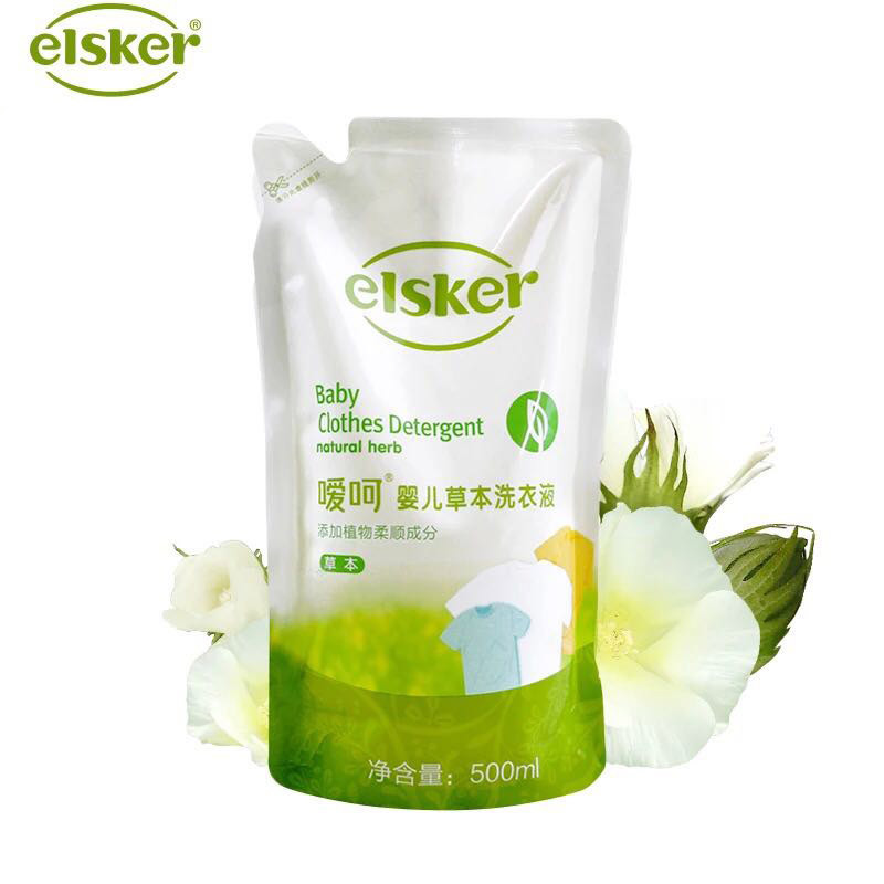 嗳呵/ELSKER 婴儿草本洗衣液500ml*3袋