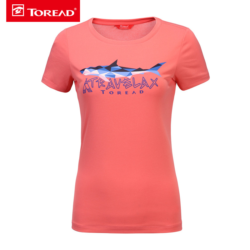 探路者/TOREAD 运动服 短袖户外女运动跑步排汗透气圆领速干T恤TAJF82784