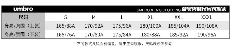 UMBRO茵宝秋冬季新款男子加绒缩口运动长裤厚款卫裤 UO174AP2321-999