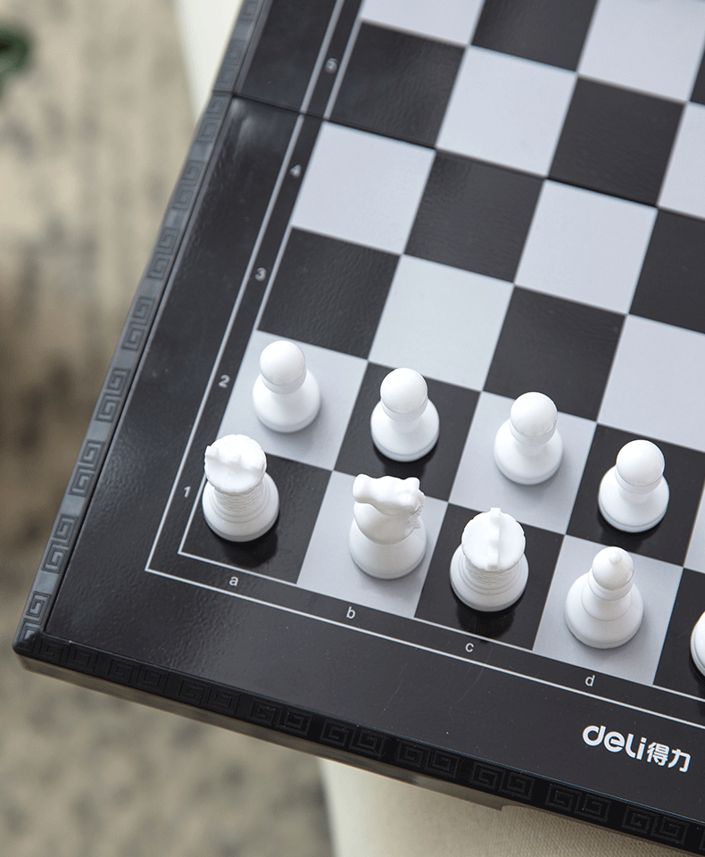 得力/DELI 6758磁石国际象棋折叠棋盘儿童学生初学者成人休闲益智游戏象棋