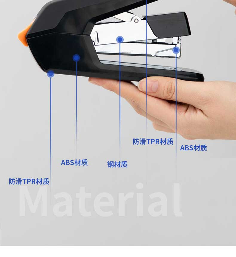 得力/deli 0371省力订书机高效办公省力结构设计可钉40页颜色随机发